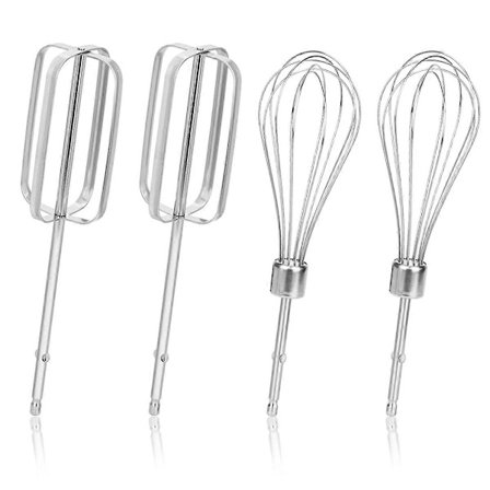 4 st Handmixer Vispar Tillbehör Set, 2 Stilar Rostfritt Stål Handhållen Mixer för Handmixer 626 [DB]