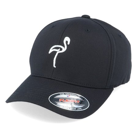 Iconic - Negro flexfit Gorra - 3D Flamingo Black Flexfit @ Hatstore
