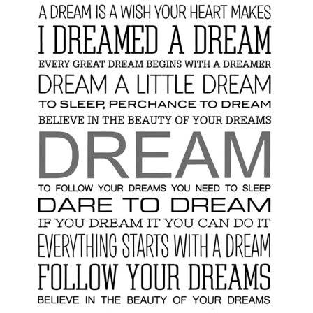 Väggord - DREAM Stor