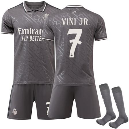 Real Madridin 2024-2025 Vieraspaita Lapsille ja Aikuisille - Vinicius #7 VINI JR Adult XXL