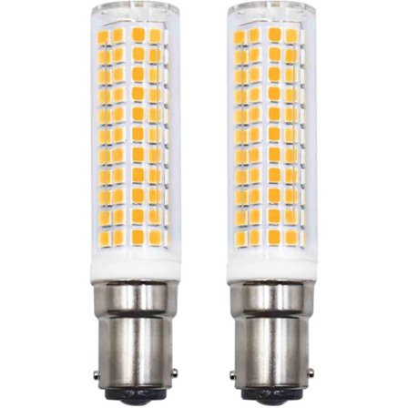 2-pack B15d LED-lampor 7W (motsvarande 75W-90W), varmvit 3000K, 890lm, 220V-230V, energiklass E, för vägglampor och ljuskronor