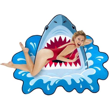 Strandfilt söt tecknad strandhandduk hopfällbar matta gräsmatta picknick M