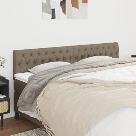 Vidaxl Huvudgavlar 2 St Taupe 90x7x78/88 Cm Tyg Taupe