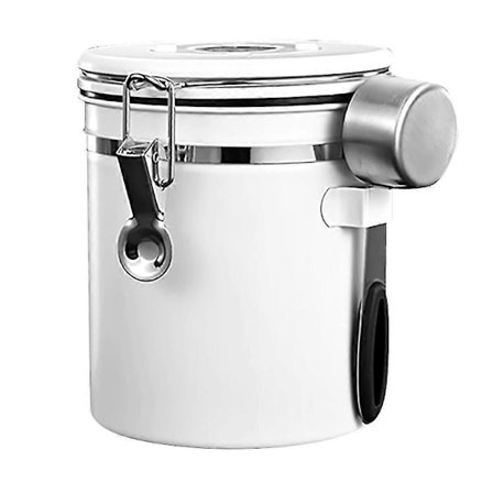 Rustfrit Stål Kaffedåse Sæt Lufttæt Kaffebeholder Opbevaring Kaffekrukke Med Ske Til Kaffe