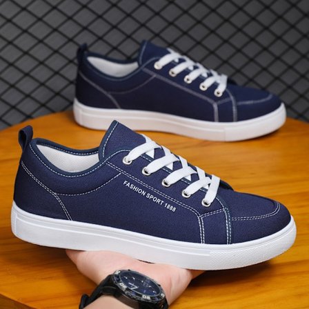 Studenter Mode Canvas Skor Personliga Platta Skor Löpning Låg Topp Skor Storlek Skor Casual Skor