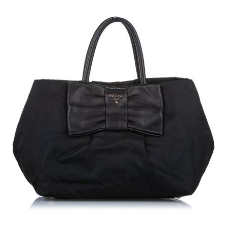 Prada Vintage, Pre-owned Handbag Zwart, Dames, Maat:ONE Size,nylon