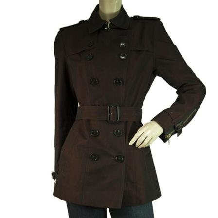Burberry Vintage, Pre-owned Raincoat Mac Belted Trench Bruin, Dames, Maat:L