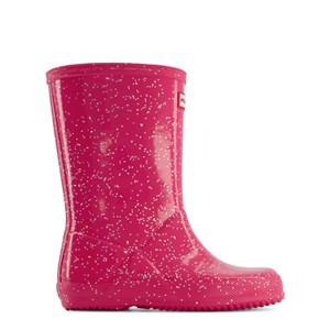 Kids - Hunter Pink Original Kids First Classic Glittery Rain Boots 22 EU - Boots - 22 EU - Pink - Junge