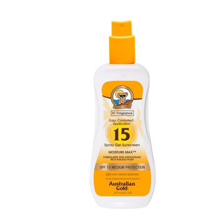 Australian Gold SPF15 Spray Gel 237ml - Gel solare corpo media prot.