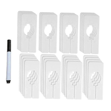 30 Stykker Tøj Bøjle Dividere Separator med Marker til Sortering af Farve