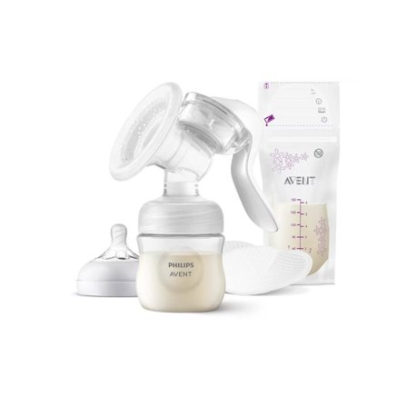 Avent Tiralatte Manuale Natural + 4 Coppette Assorbilatte + 5
