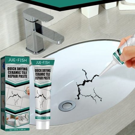 Reparationskit för Kakel – Vattentät och Snabbtorkande Reparationspasta med Sandpapper och Spackelspade_TF_TF