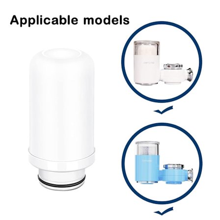 2-pack keramiska filterpatroner för filtrering av kranvatten, aktivt kolfilter