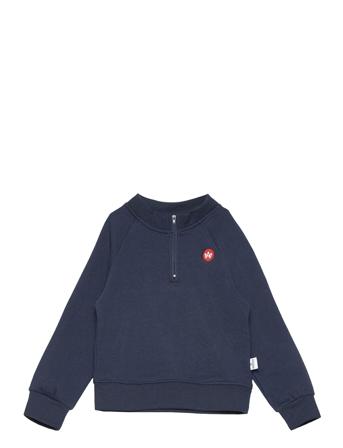 Lars Kids Half Zip Recycled Sweat-shirt Tröja Blå Kronstadt