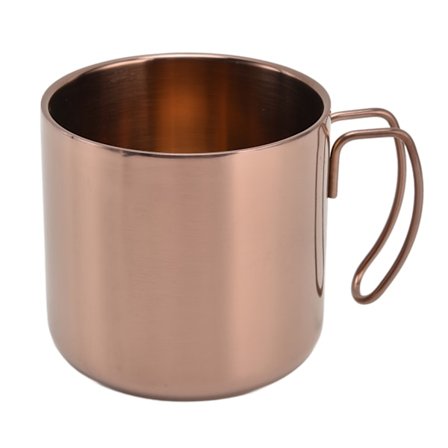 Kaffemugg Rostfritt stål 400 ml Slitstark Praktisk bärbar vattenkopp med handtag för hemmakontor RestaurangRose Gold (utan lock) 400 ml