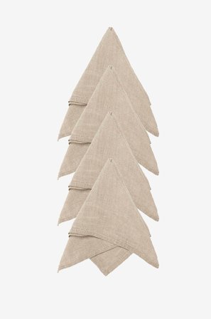 Svanefors - Lautasliina Julie 4P - Beige - Lautasliinat - 45X45 - - Homeroom