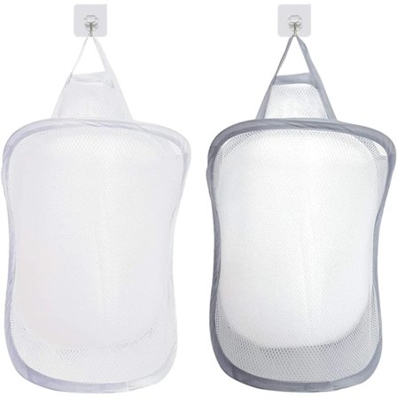 /EA/2 Pop Up Tvättkorgar Tvättförvaringskorg Hopfällbar Tvätt B