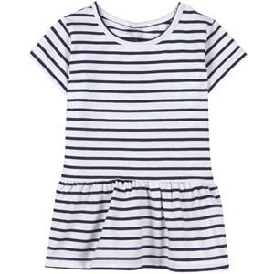A Happy Brand Navy Ruffle Detail Striped Dress 110/116 cm - Tops - 110/116 cm - Navy