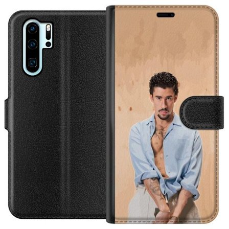 Kompatibelt Lommeboketui til Huawei P30 Pro Bad Bunny Super Bowl-inspirert grafikk med NFL-trofé og San Francisco-bro i sportdesign