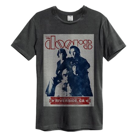 Amplified Unisex Adult Riverside The Doors T-Shirt XL Charcoal