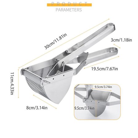 Potetmoser i rustfritt stål for fruktpresse og babymat