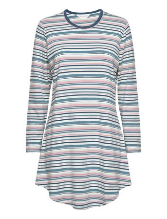 Bamboo Long Sleeve Nightdress Nattkjole Blå Lady Avenue*Betinget Tilbud