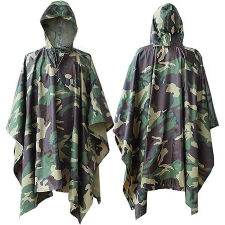 Huva Poncho Multifunktionell Regnkappa Vattentät Regnrock, Tält