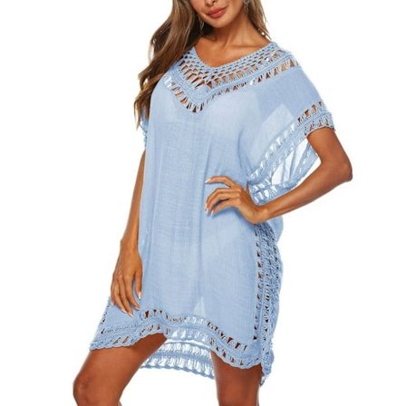 Baddräkt Cover Ups Swim Cover ups för Plus Size Kvinnor Fladdermusärmar