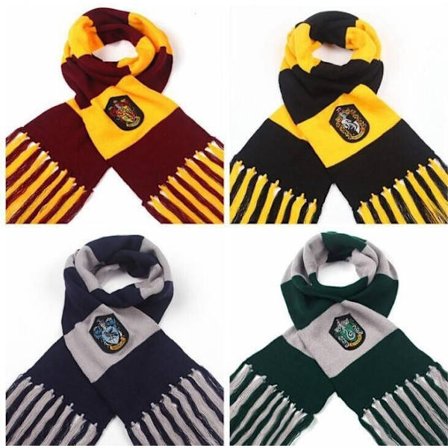 Jud - Harry Potter skjerf Dobbelt frynset skjerf Vintervarme fire hus