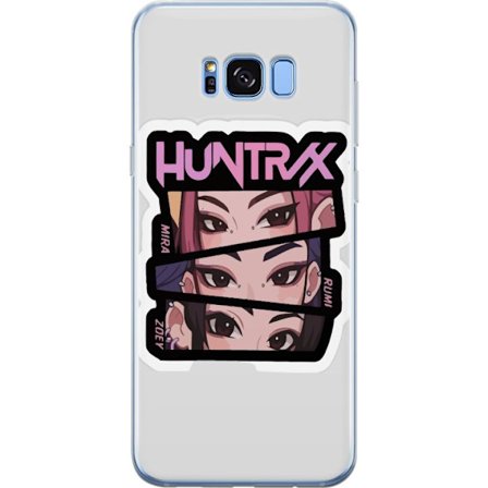 Yhteensopiva Puhelinkuori Samsung Galaxy S8+ K-pop-inspiroitunut futuristinen tyttöryhmä neonvaloissa ja kosminen sci-fi-kohtaus