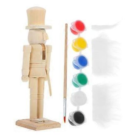 DIY Pähkinänsärkijäkoriste Perinteinen Sotilasfiguuri Puukoriste 1 Setti