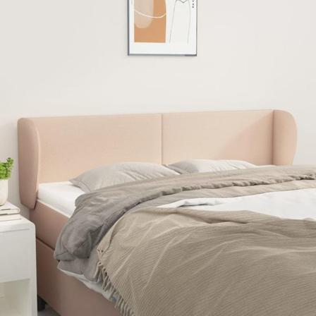 Vidaxl Huvudgavel Med Kanter Cappuccino 147x23x78/88 Cm Konstläd Brun