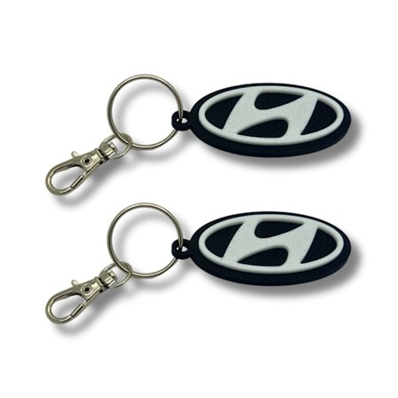 2x Nyckelring Clip On & Go karbinnyckelring för Hyundai