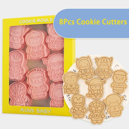 8 st Anime Plast Cookie ter Biscuit ter Kex molds