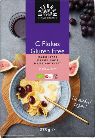 3 for 2 - Urtekram Cornflakes - C Flakes Ø 375 g, Helse & Madvarer, Gryn, Flager & Drys, Drys