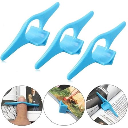 3 stk. læseholdere i plast, bogmærker, bogmærker, læseassistenter, små værktøjer, skoleartikler