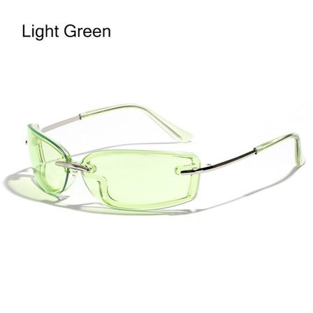 Y2K-solbriller vikle rundt LYSGRØNN