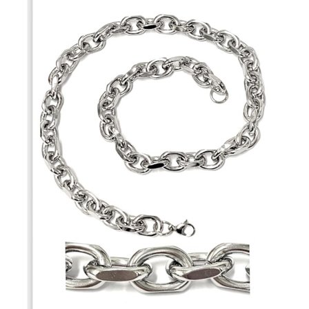 Ankarlänk halsband i Rostfritt Stål som håller färgen livet ut