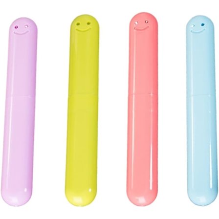 Styck Tandborstfodral Bärbar Rese Tandborstlåda Tandborstförvaringsfodral med Ventil Tandborsthuvudskydd för Resor Affärsresor Camping