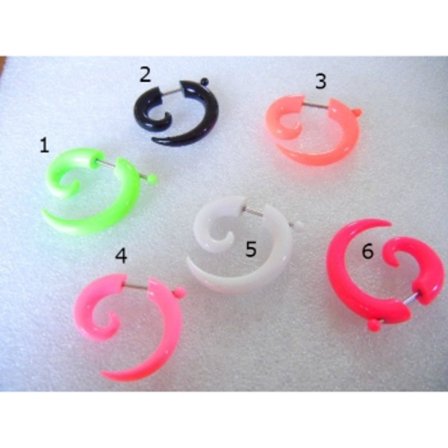 Spiral Fake taper Pluggar Öronpiercingar