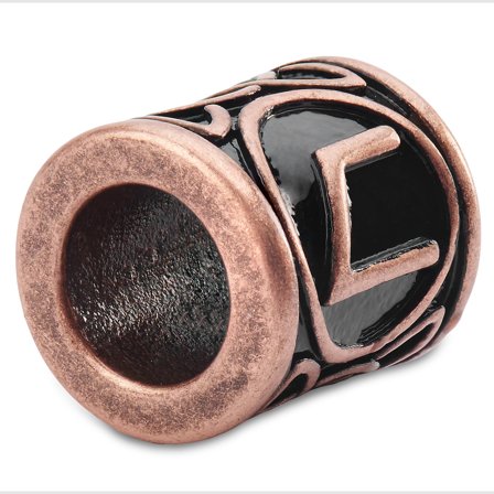 Bague de barbe Viking couleur bronze La Rune Uruz pour hommes - Anneaux & perles de barbe