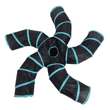 Sammenklappeligt tunnelrør kæledyrslegetøj 5-vejs katte til legetunnel stor holdbar gemmested til fritter rotte sukkereglider kanin