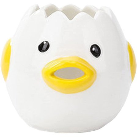 Æggeadskiller, Keramisk Æggeblomme Hvide Adskiller, Æggehvideblomme Filter Adskiller, Æggeudtrækker Værktøj, Bærbare Køkkenredskaber til Bagning Gul