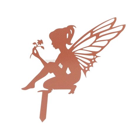 Koristeelliset puutarhatikut Keijukainen Siluetti Metalliset pihatikut Taide Ulkopuutarhan sisustus Kevätkoriste