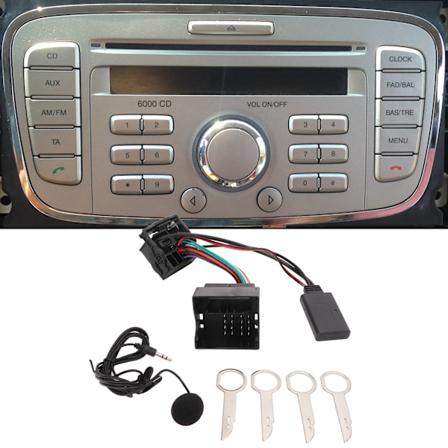 Bluetooth 5.0 Langaton Audiosovitin Aux-kaapeli Mikrofonilla Vaihtoon Ford Focus Mondeo Fiesta Fusion 6000CD