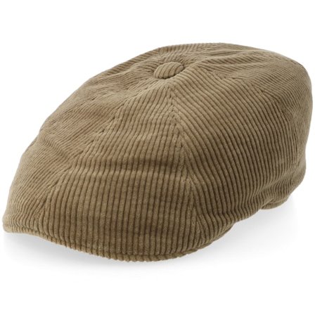Stetson - Beige flatcap Czapka Z Daszkiem - 8-panel Cap Corduroy Garage Theme Almond Flat Cap @ Hatstore