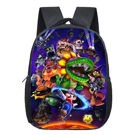 12 tum Hot Super Mario Bros Ryggsäckar för förskolan för pojkar flickor Tecknade skolväskor Barn Baby Småbarnsväska Barnryggsäck