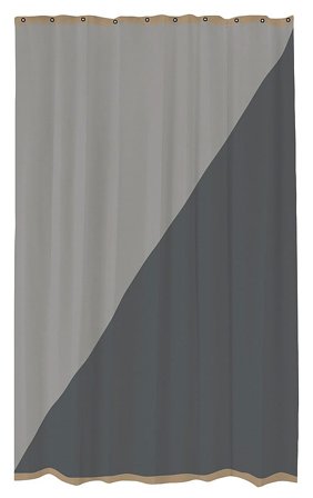 Mette Ditmer DUET Badeforhæng Lysegrå 150 x 200 cm, Tøj & Bolig, Badeværelsestilbehør, Badeforhæng