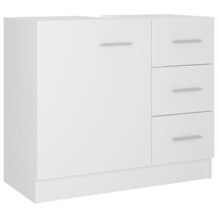Vidaxl Tvättställsskåp Vit 63x30x54 Cm Konstruerat Trä Vit