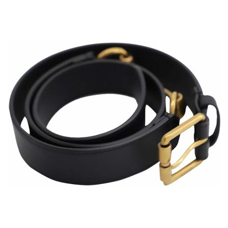 Gucci Vintage, Pre-owned Horsebit Belt Leather Zwart, Dames, Maat:ONE Size,leer